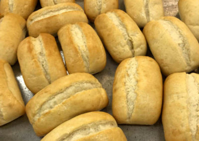 Fresh bread rolls catering